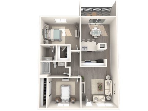 a floor plan of a 1 bedroom apartment